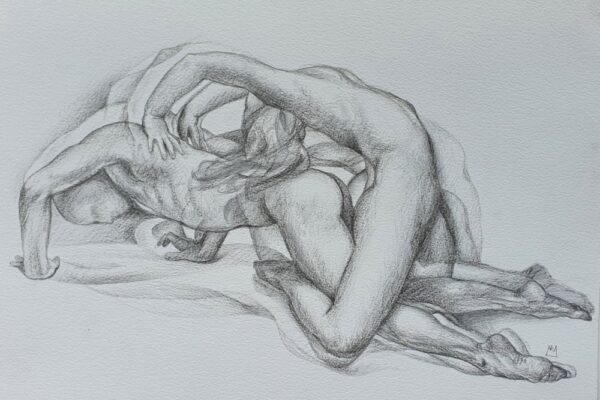 Precipice 2020 pencil on watercolour paper 30x42cm